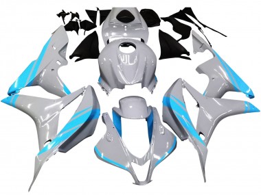 Lojas Carenagens Moto Honda CBR600RR 2007-2008 - Cinzento Brilhante Azul Claro