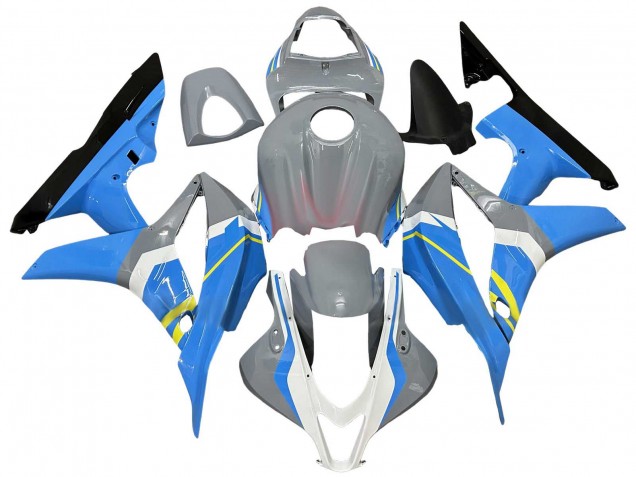 Lojas Carenagens Moto Honda CBR600RR 2007-2008 - Nardo Cinzento Azul Branco Preto Brilhante