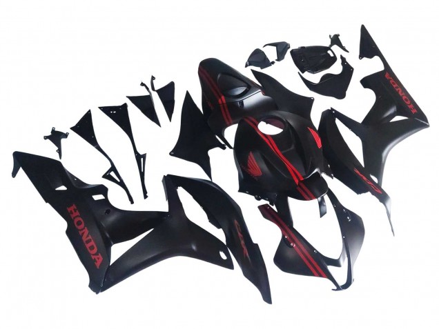 Lojas Carenagens Moto Honda CBR600RR 2007-2008 - Preto Fosco Vermelho