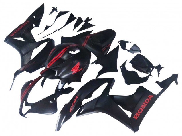 Lojas Carenagens Moto Honda CBR600RR 2007-2008 - Preto Fosco Vermelho