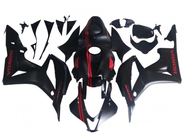 Lojas Carenagens Moto Honda CBR600RR 2007-2008 - Preto Fosco Vermelho