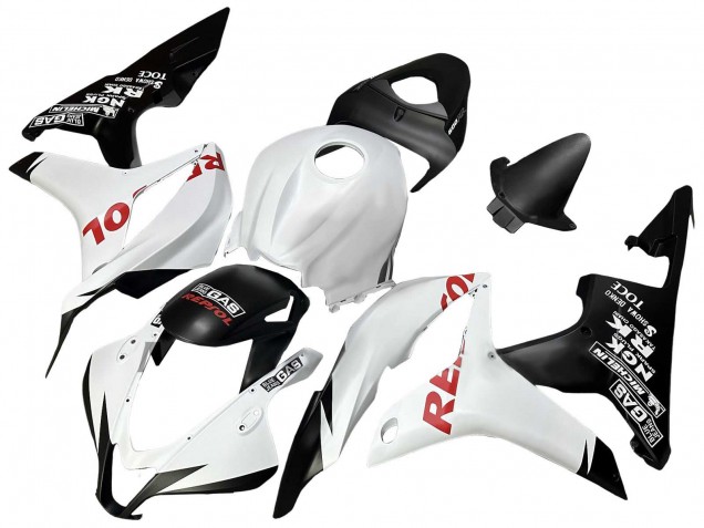 Lojas Carenagens Moto Honda CBR600RR 2007-2008 - Branco Preto Fosco Vermelho Repsol
