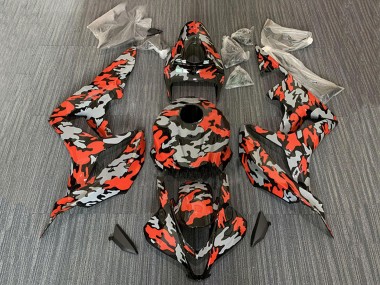 Lojas Carenagens Moto Honda CBR600RR 2007-2008 - Vermelho Cinzento Camouflage