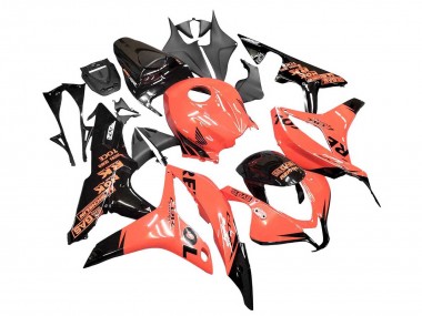 Lojas Carenagens Moto Honda CBR600RR 2007-2008 - Laranja Preto Brilhante Repsol
