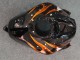 Lojas Carenagens Moto Honda CBR600RR 2007-2008 - Preto Brilhante Laranja Chama
