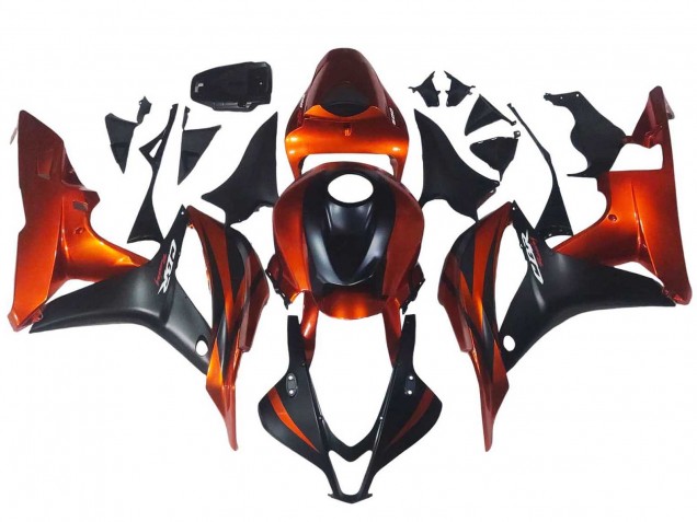 Lojas Carenagem Moto Honda CBR600RR 2007-2008 - Laranja Preto Fosco