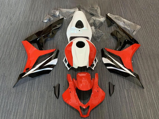 Lojas Kits Carenagem Moto Honda CBR600RR 2007-2008 - Branco Vermelho Preto Brilhante