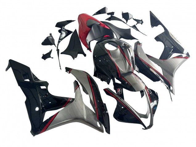 Lojas Carenagens Moto Honda CBR600RR 2007-2008 - Prata Vermelho Preto Brilhante