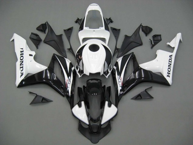 Lojas Carenagens Moto Honda CBR600RR 2007-2008 - Branco Preto Corrida