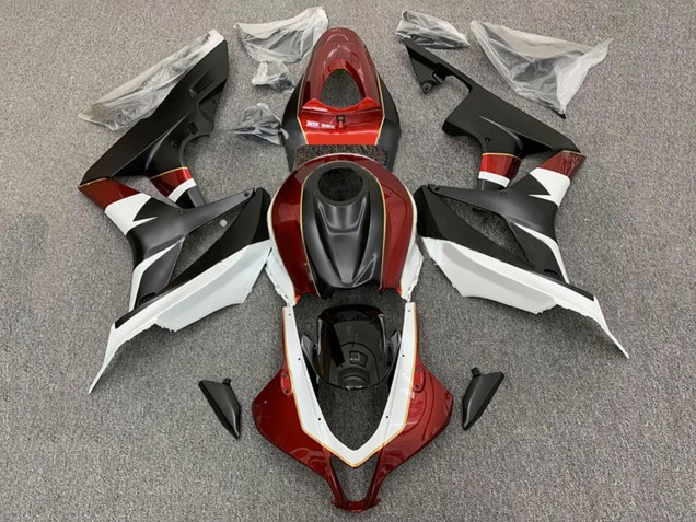 Lojas Carenagens Moto Honda CBR600RR 2007-2008 - Branco Vermelho Preto Fosco