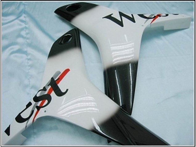 Lojas Carenagens Moto Honda CBR600RR 2007-2008 - Preto Brilhante Branco West