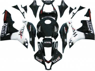 Lojas Carenagens Moto Honda CBR600RR 2007-2008 - Preto Brilhante Branco West