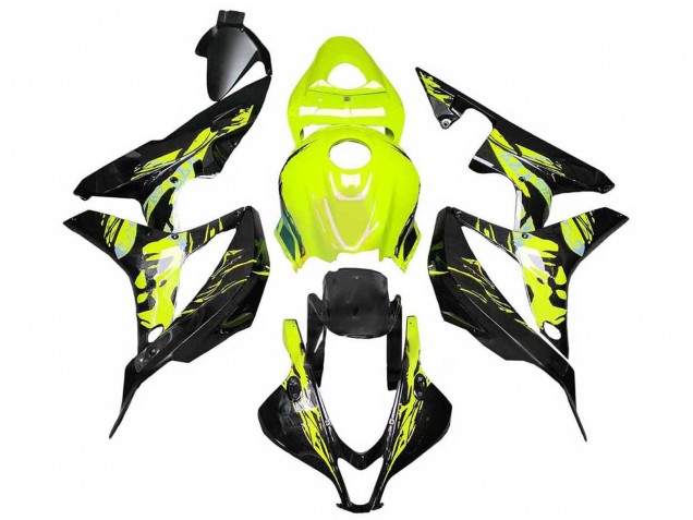 Lojas Carenagens Moto Honda CBR600RR 2007-2008 - Amarelo Preto Brilhante