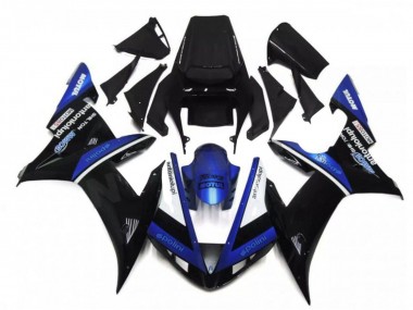 Lojas Carenagens Moto Yamaha YZF R1 2002-2003 - Preto Branco Azul