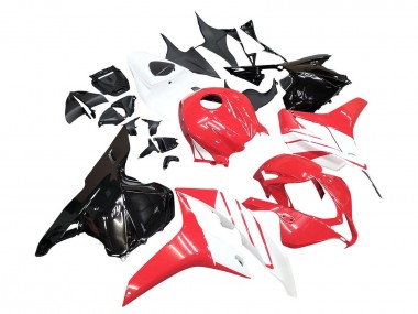 Lojas Kits Carenagem Moto Honda CBR600RR 2009-2012 - Branco Vermelho Preto Brilhante