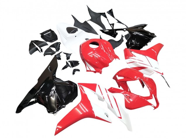 Lojas Kits Carenagem Moto Honda CBR600RR 2009-2012 - Branco Vermelho Preto Brilhante