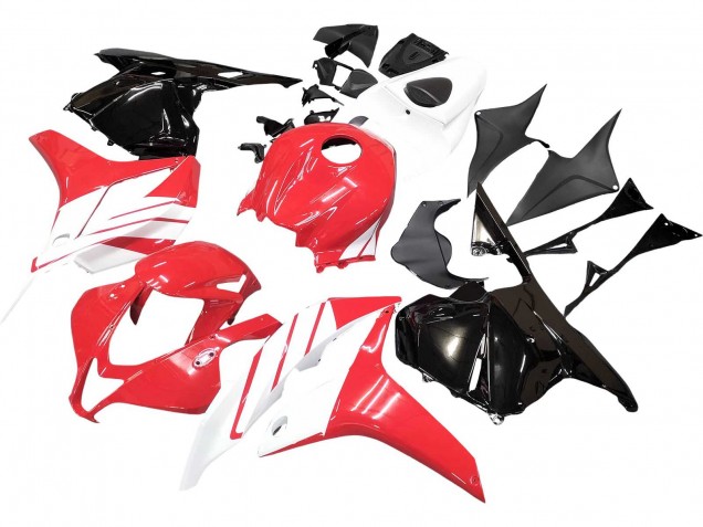 Lojas Kits Carenagem Moto Honda CBR600RR 2009-2012 - Branco Vermelho Preto Brilhante