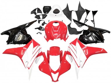 Lojas Kits Carenagem Moto Honda CBR600RR 2009-2012 - Branco Vermelho Preto Brilhante