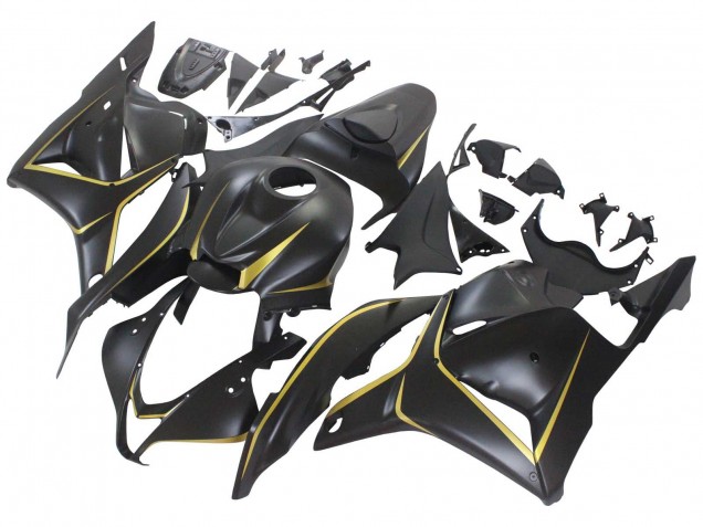 Lojas Carenagens Moto Honda CBR600RR 2009-2012 - Preto Fosco Ouro
