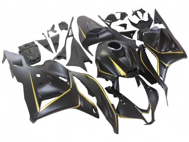 Lojas Carenagens Moto Honda CBR600RR 2009-2012 - Preto Fosco Ouro