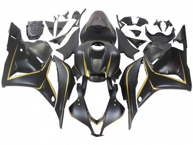 Lojas Carenagens Moto Honda CBR600RR 2009-2012 - Preto Fosco Ouro