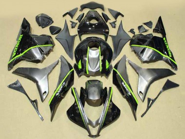 Lojas Carenagens Moto Honda CBR600RR 2009-2012 - Prata Preto Brilhante Verde Fluorescente Linha