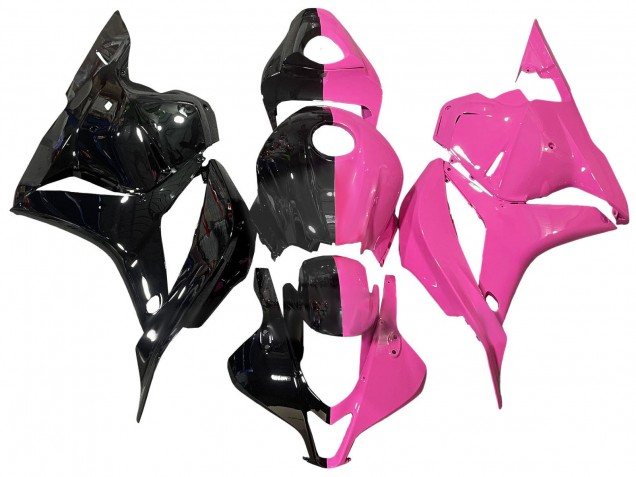 Lojas Carenagens Moto Honda CBR600RR 2009-2012 - Rosa Preto Brilhante Divisão