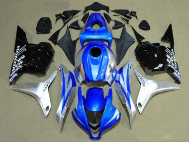 Lojas Carenagens Moto Honda CBR600RR 2009-2012 - Prata Azul Preto Brilhante Corrida