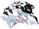 Lojas Carenagens Moto Honda CBR600RR 2009-2012 - Branco Cherry Blossom Preto Brilhante