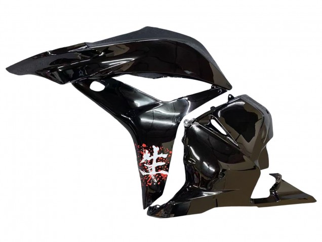 Lojas Carenagens Moto Honda CBR600RR 2009-2012 - Branco Cherry Blossom Preto Brilhante