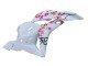 Lojas Carenagens Moto Honda CBR600RR 2009-2012 - Branco Cherry Blossom Preto Brilhante