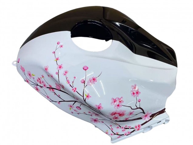 Lojas Carenagens Moto Honda CBR600RR 2009-2012 - Branco Cherry Blossom Preto Brilhante