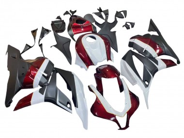 Lojas Carenagens Moto Honda CBR600RR 2009-2012 - Branco Vermelho Preto Fosco