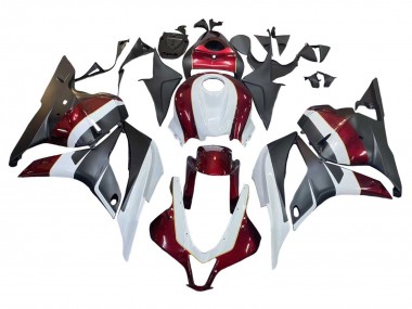 Lojas Carenagens Moto Honda CBR600RR 2009-2012 - Branco Vermelho Preto Fosco