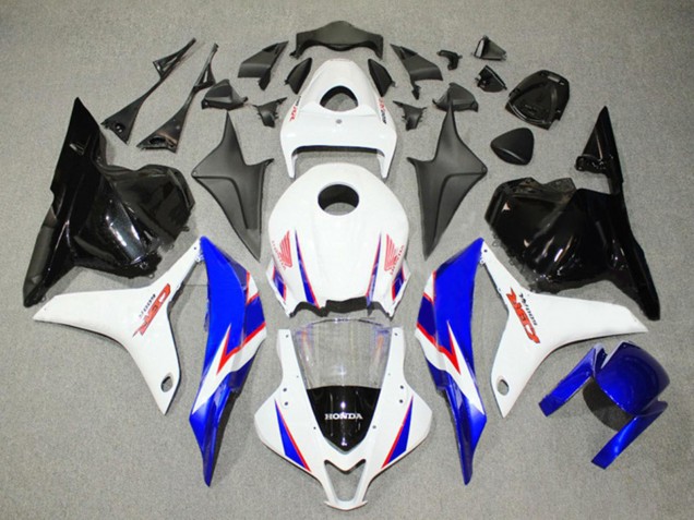 Lojas Carenagem Moto Honda CBR600RR 2009-2012 - Branco Azul Preto Brilhante