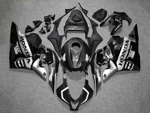 Lojas Carenagens Moto Honda CBR600RR 2009-2012 - Prata Preto Brilhante HRC