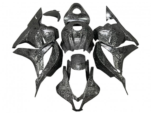 Lojas Carenagens Moto Honda CBR600RR 2009-2012 - Preto Forjado Fibra de Carbono