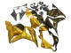 Lojas Carenagens Moto Honda CBR600RR 2009-2012 - Ouro Preto Brilhante