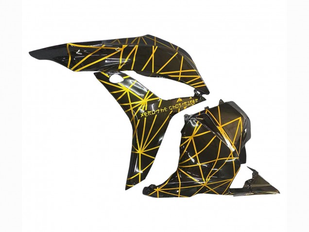 Lojas Carenagens Moto Honda CBR600RR 2009-2012 - Ouro Preto Brilhante