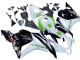 Lojas Carenagens Moto Honda CBR600RR 2009-2012 - Branco Verde Preto Brilhante Hannspree