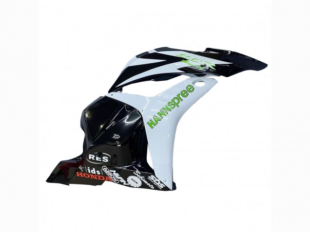 Lojas Carenagens Moto Honda CBR600RR 2009-2012 - Branco Verde Preto Brilhante Hannspree