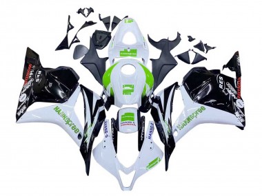 Lojas Carenagens Moto Honda CBR600RR 2009-2012 - Branco Verde Preto Brilhante Hannspree