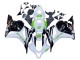 Lojas Carenagens Moto Honda CBR600RR 2009-2012 - Branco Verde Preto Brilhante Hannspree
