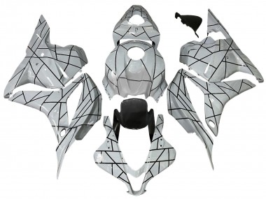 Lojas Carenagens Moto Honda CBR600RR 2009-2012 - Branco Cinzento Preto Linha