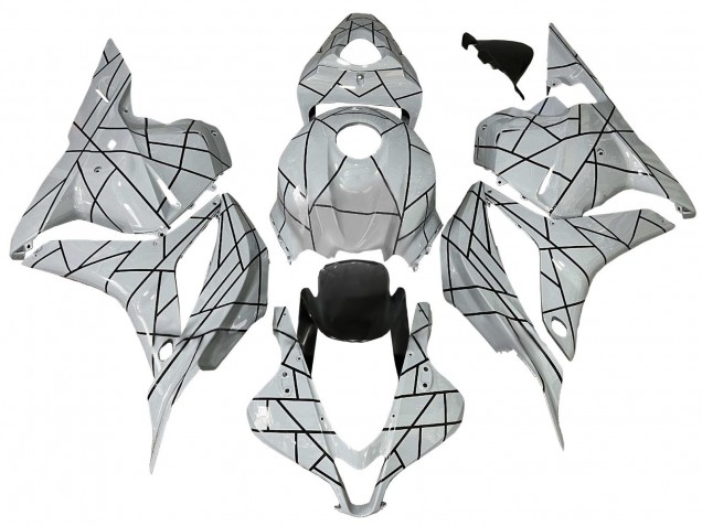 Lojas Carenagens Moto Honda CBR600RR 2009-2012 - Branco Cinzento Preto Linha