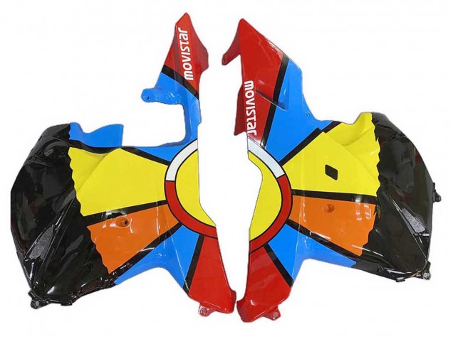 Lojas Carenagens Moto Honda CBR600RR 2009-2012 - Preto Multicolorido MoviStar