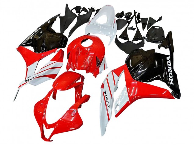Lojas Carenagem Moto Honda CBR600RR 2009-2012 - Branco Vermelho Preto Brilhante