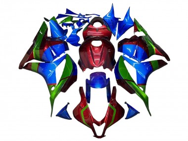 Lojas Carenagens Moto Honda CBR600RR 2009-2012 - Azul Vermelho Verde
