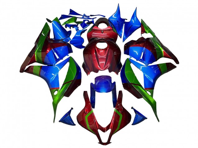 Lojas Carenagens Moto Honda CBR600RR 2009-2012 - Azul Vermelho Verde