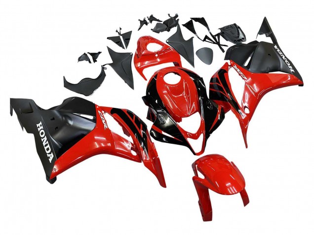 Lojas Carenagens Moto Honda CBR600RR 2009-2012 - Vermelho Preto Brilhante Preto Fosco Listra